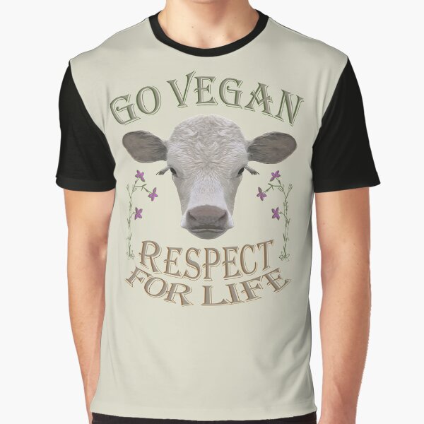 GO VEGAN - RESPECT FOR LIFE Grafik T-Shirt