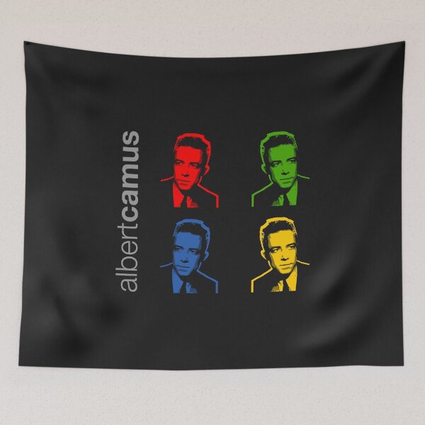 Item preview, Quadrichrome Albert Camus portrait poster  designed and sold by CMYKStudio.