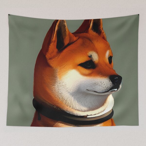 Item preview, Shiba Inu portrait - dog art painting #18 designed and sold by supeart.