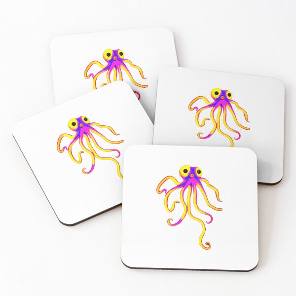 Item preview, Neon colored Gummy Worm Octopus designed and sold by StickerBird.