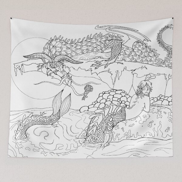 Item preview, Mermaid and Dragon designed and sold by DragonBuddie.