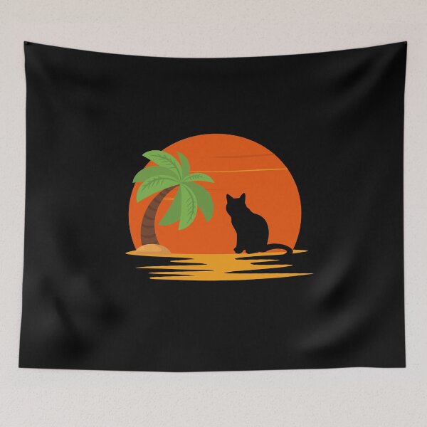 Item preview, cat looking at sunset designed and sold by Emotionsy.