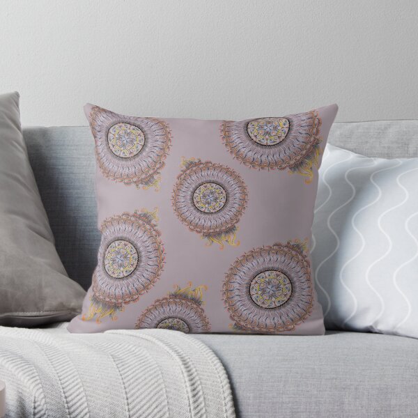 Feeling smooth mandala pattern Throw Pillow