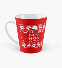 Where My Ho's At? Ugly Christmas Sweater Tall Mug
