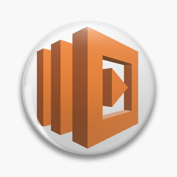 Item preview, aws cloud lambda orange 3d sticker designed and sold by developerfriday.
