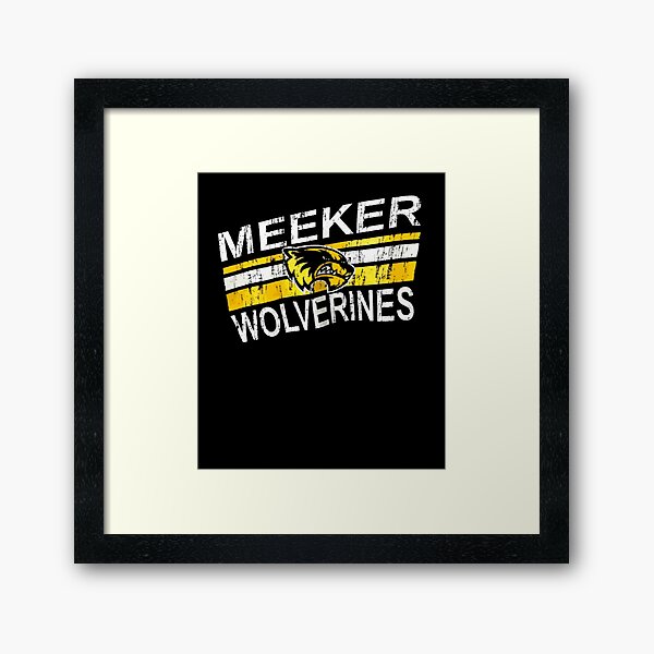vintage Meeker Wolverines Framed Art Print