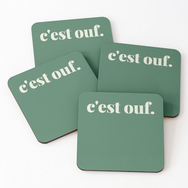 Item preview, Cest ouf Its crazy French black luxury trendy quote designed and sold by Brycenwerth.