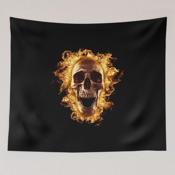 Item preview, Skull on Fire T-shirt designed and sold by graphiks.