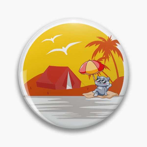 Item preview, cat looking at sunset beach designed and sold by Emotionsy.