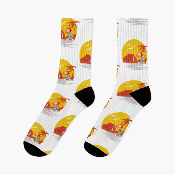 Item preview, cat looking at sunset beach designed and sold by Emotionsy.
