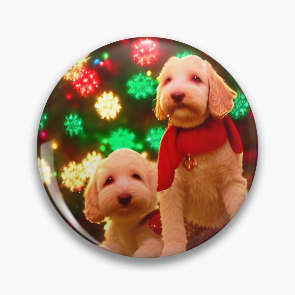 Item preview, A Goldendoodle Puppies Christmas designed and sold by QuackersWeb.