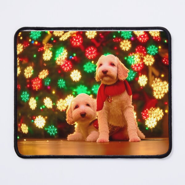 Item preview, A Goldendoodle Puppies Christmas designed and sold by QuackersWeb.