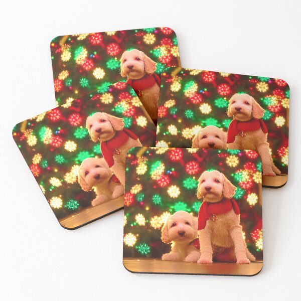 Item preview, A Goldendoodle Puppies Christmas designed and sold by QuackersWeb.