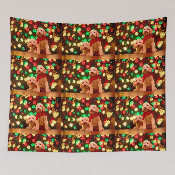 Item preview, A Goldendoodle Puppies Christmas designed and sold by QuackersWeb.