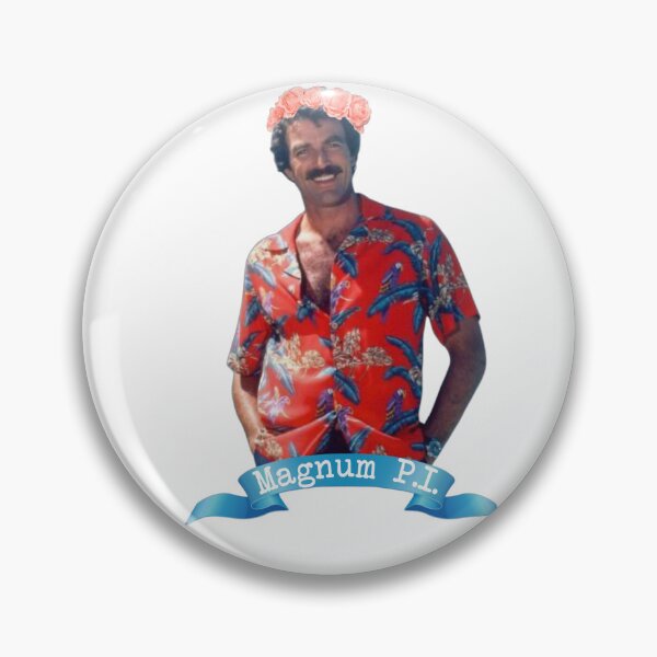 Item preview, Magnum p.I. Wearing a flower crown designed and sold by froggyleggs.