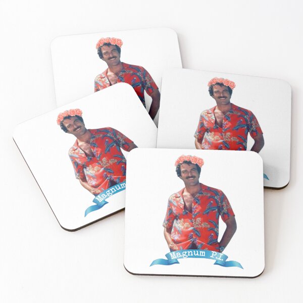 Item preview, Magnum p.I. Wearing a flower crown designed and sold by froggyleggs.