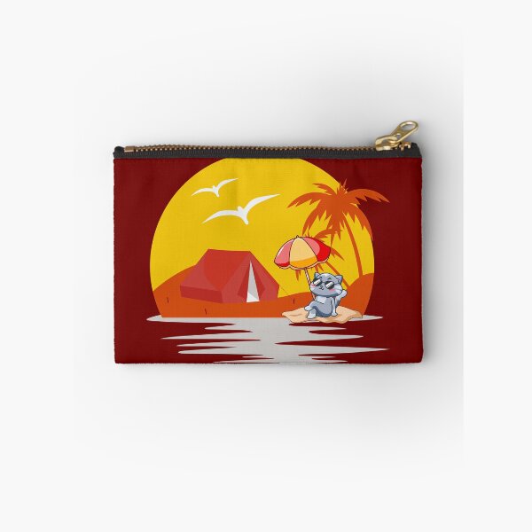 Item preview, cat looking at sunset beach designed and sold by Emotionsy.