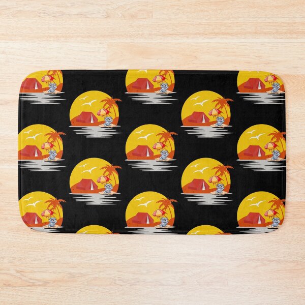 Item preview, cat looking at sunset beach designed and sold by Emotionsy.