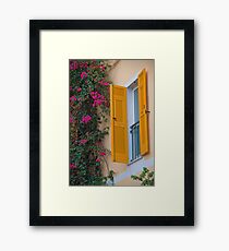 Italy. Cinque Terre. Monterosso. Window. Framed Print