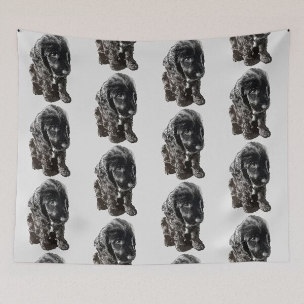 Item preview, English Cocker Spaniel Black Puppy Dog - Adorable! designed and sold by ElegantCat.