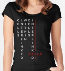 Camiseta entallada de cuello redondo Células / interconectadas