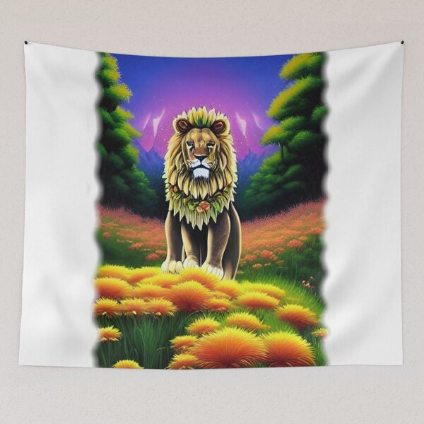 Item preview, Lion In Daisy Garden designed and sold by entrys.