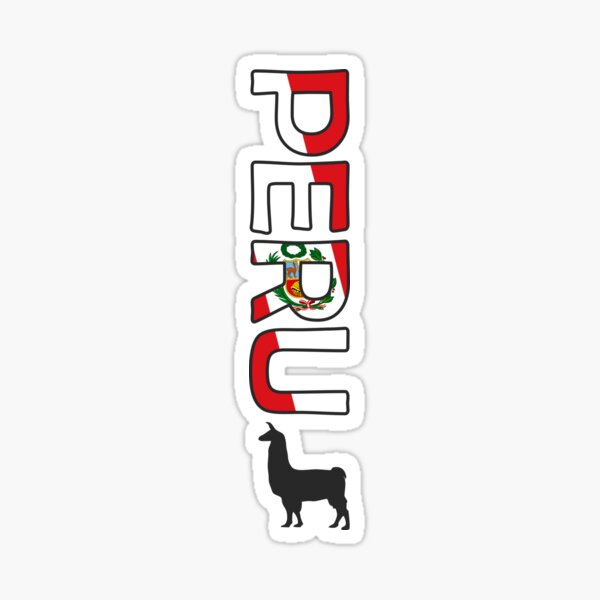 Camiseta Perú Llama Camiseta Peruana Fútbol Pegatina