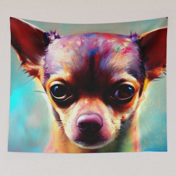 Aperçu de l'œuvre Chien de peinture d’art coloré Chihuahua #20 créée et vendue par supeart.