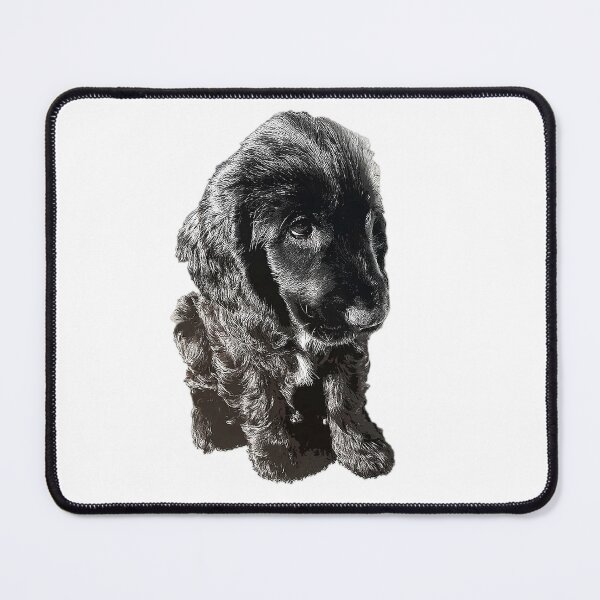 Item preview, English Cocker Spaniel Black Puppy Dog - Adorable! designed and sold by ElegantCat.