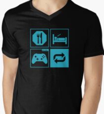 Eat, Sleep, Game, Repeat. Men's V-Neck T-Shirt
