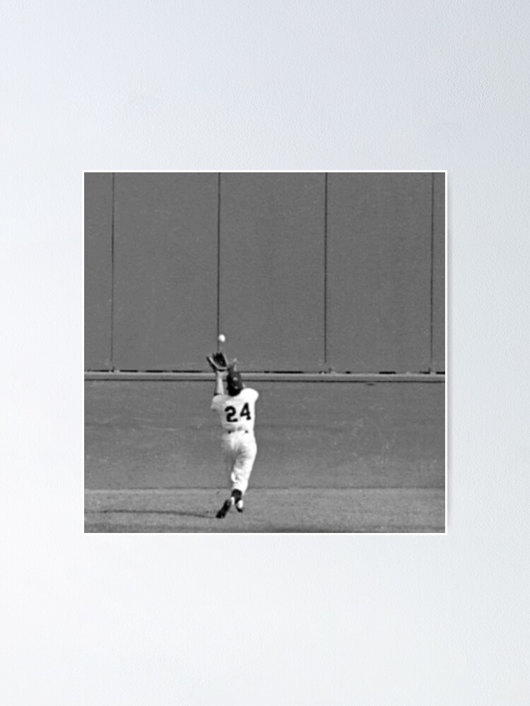 Willie Mays The Catch (Black and White) | Poster