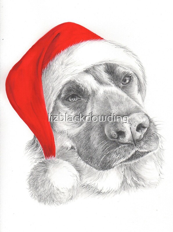 &quot;Schäferhund Santa&quot; von lizblackdowding | Redbubble