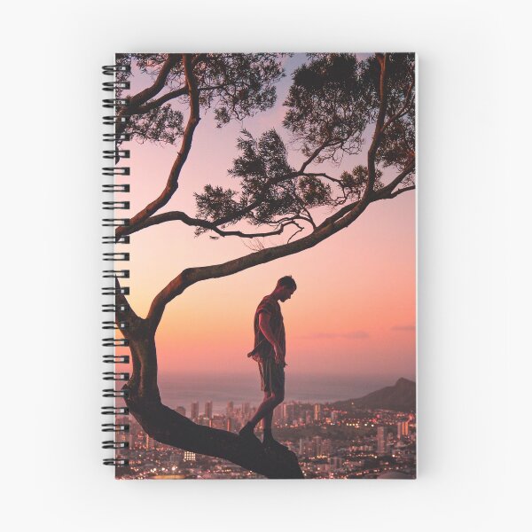 Item preview, Man standing on a tree branch above Honolulu, Hawaii - Tropical Landscape Photos designed and sold by Ellodee.