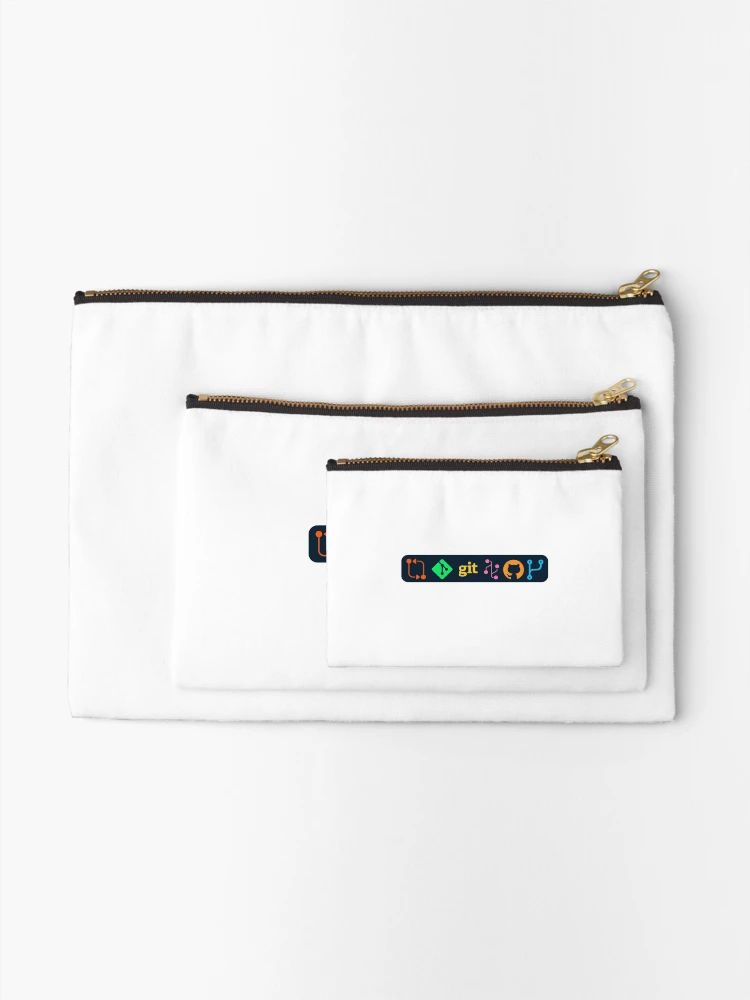 Thumbnail 2 of 4, Zipper Pouch, git github source control sticker designed and sold by developerfriday.