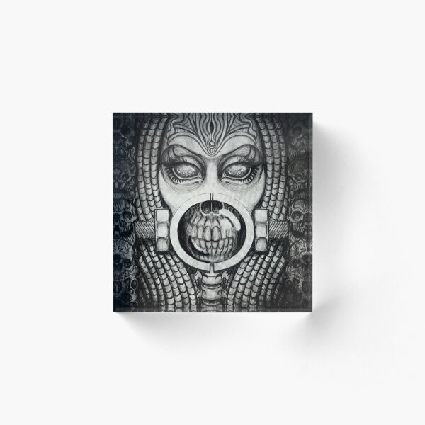 Giger inspired Diva Acrylic Block