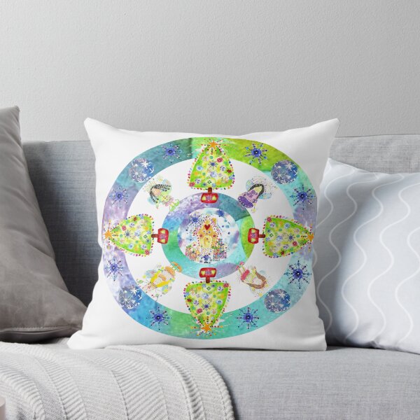 Item preview, A Christmas Tree Mandala, Watercolour Collage designed and sold by DefaultOneWorld.