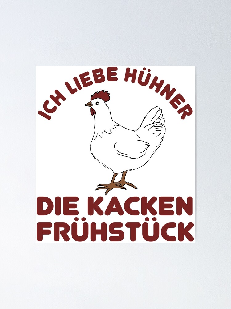 "Copy of Funny Chicken Spruch Bäuerin Bauern Huhn Henne Hahn Hühner
