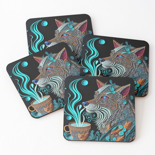 Item preview, A Wolf Drinking Tea designed and sold by AffirmDSG.