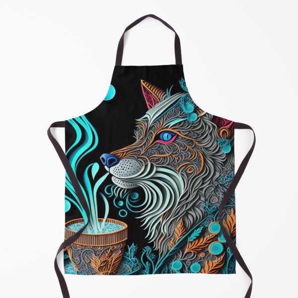 Item preview, A Wolf Drinking Tea designed and sold by AffirmDSG.