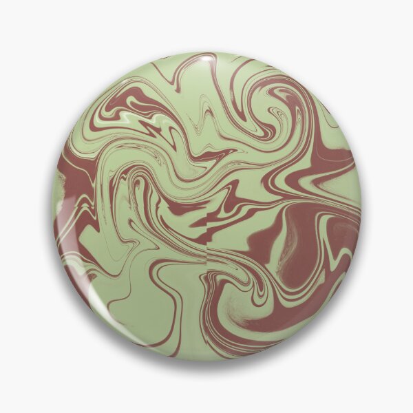 Item preview, Retro Light Green and Brown Spring Abstract Clock designed and sold by AzatZakarian.