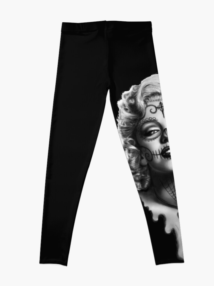 Alternate view of Marilyn Monroe Sugar Skull Leggings