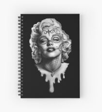 Marilyn Monroe Sugar Skull Spiral Notebook