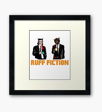 Ruff Fiction Movie Dog Parody Framed Print