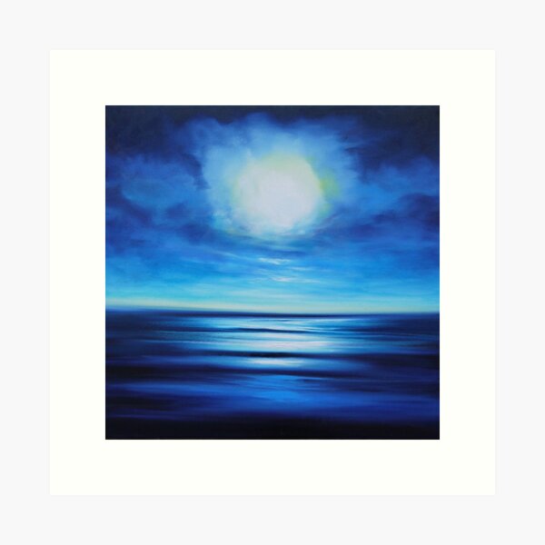 Full Moon in the Midnight Blue Art Print
