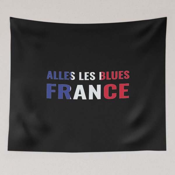 Aperçu de l'œuvre Alles Les Blues France Coupe du Monde Qatar 2022-Football Soccer créée et vendue par PCCreations.