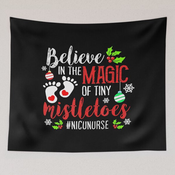 Item preview, PEDS NICU Nurse Believin Magic Of Tiny Mistletoe Christmas designed and sold by IsraelCastro.