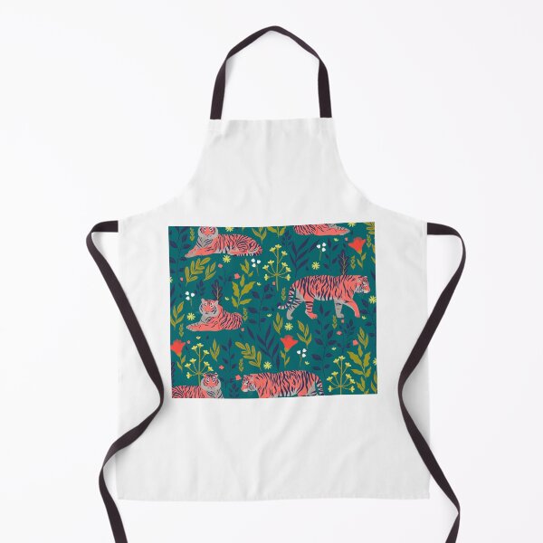 Item preview, Tigers and Peacocks Pattern with tropical plants designed and sold by VirginiaCarro.