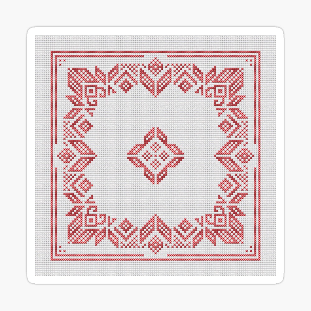 Christmas Star Cross Stitch Pattern 01 Canvas Print By Slanapotam Redbubble