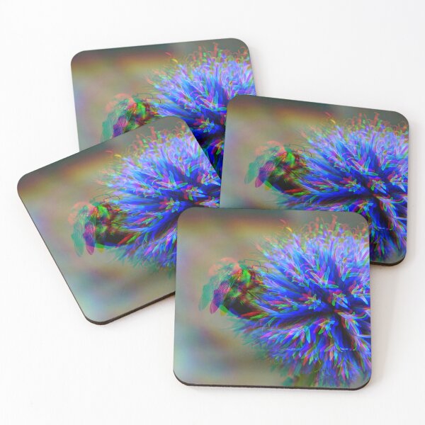 Item preview, Psychedelic Bee On A Purple Flower  designed and sold by Stonio.