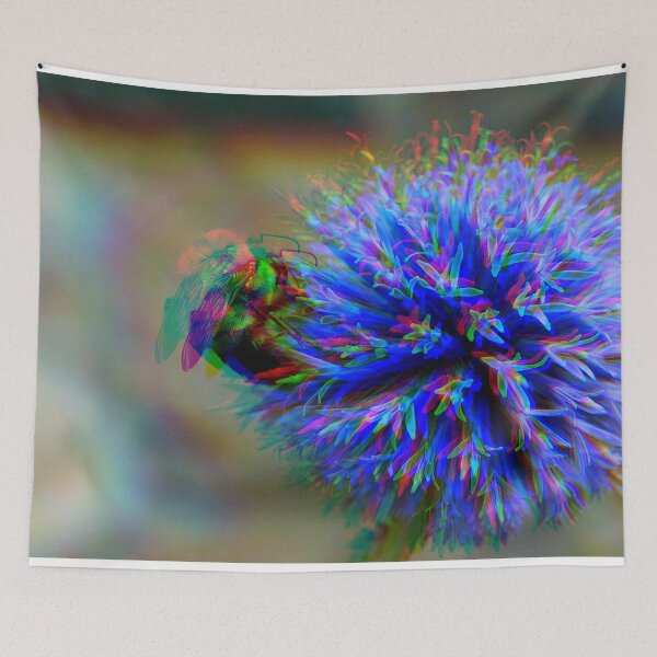 Item preview, Psychedelic Bee On A Purple Flower  designed and sold by Stonio.